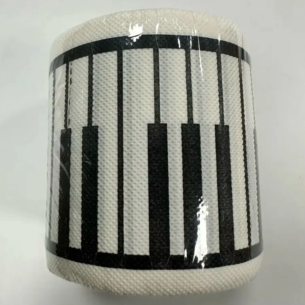 Musical Keyboard Design Toilet Paper, NEW, Fun, Black& White